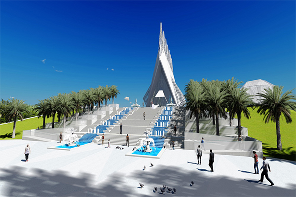 毛里求斯伊甸園文化廣場吊式<a href='http://www.a0988.cn' target='_blank'><u>彈簧減震器</u></a>