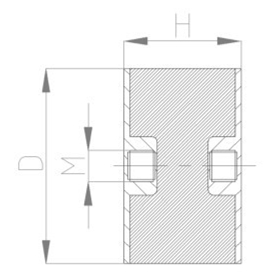 JNDE型<a href='http://www.a0988.cn' target='_blank'><u>橡膠減震器</u></a>結(jié)構(gòu)